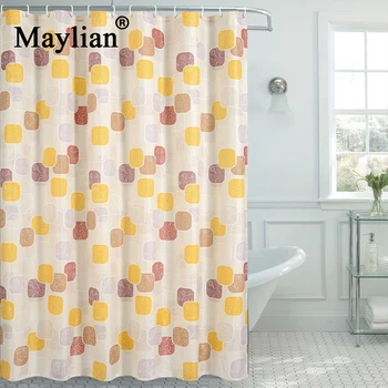 

Shower Curtains Bathroom Home Eco-friendly Waterproof Moldproof 180*180 3d Thick With Hooks Fashion Hsg078