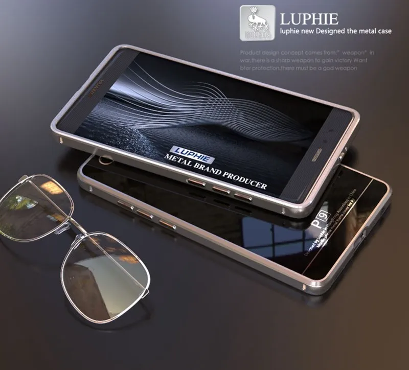 For huawei P9 case tempered glass cover metal bumper (3)