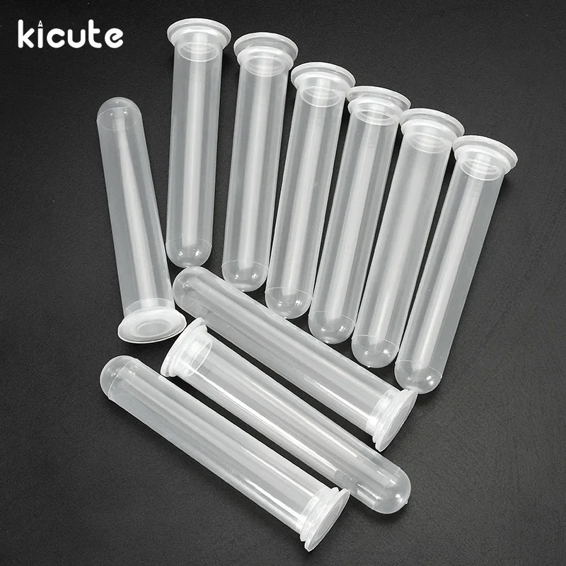 Kicute 10 шт./компл. 20 мл микрометрические центрифужные Тесты трубка прозрачная Пластик флакон контейнер на кнопке Кепки крышкой для лабораторных поставки образца