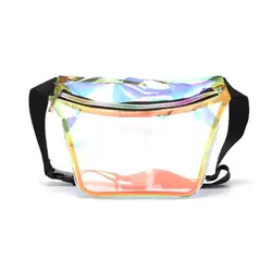 Голографическая поясная сумка для женщин Лазерная поясная сумка кошелек прозрачная сумка на пояс