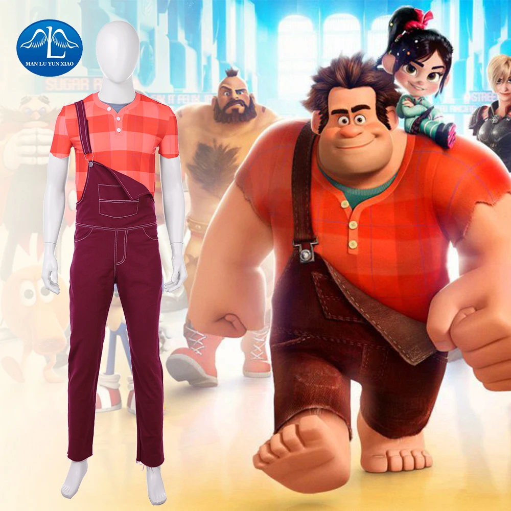 

Ralph Breaks the Internet: Wreck-It Ralph 2 Cosplay Costume Men Wreck-it Ralph Costume Halloween Costumes For Adult Custom Made