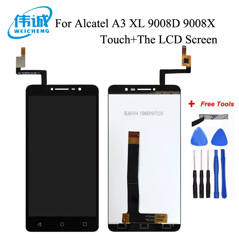 WEICHENG для Alcatel A3 XL 9008 9008D 9008X Полный ЖК-дисплей + кодирующий преобразователь