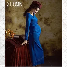 Pregnant Women Elegant Long Dress Pregnancy Evening Party Dresses Maternity Photo Clothing Photography shoot Clothes YL422