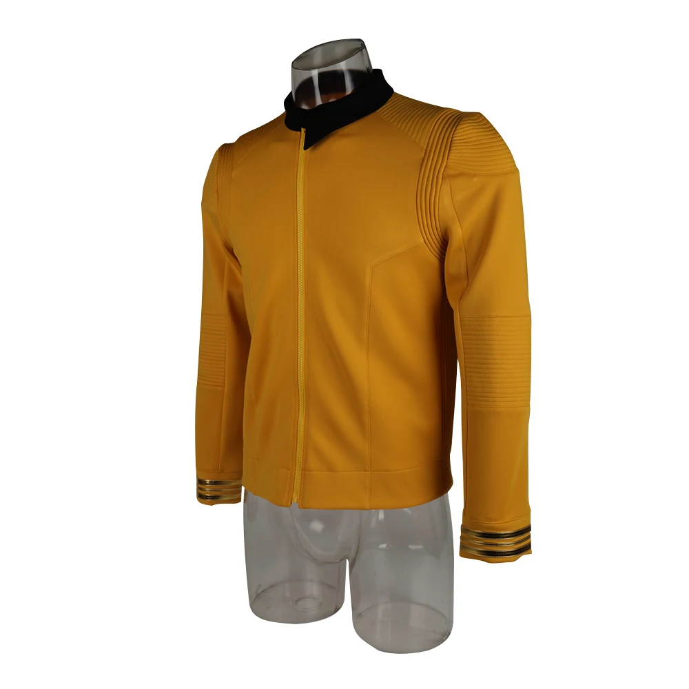 New 11 Star Trek Discovery Season 2 Starfleet Captain Kirk Shirt Uniform Badge Costumes Men Adult Halloween Cosplay Costume (4)