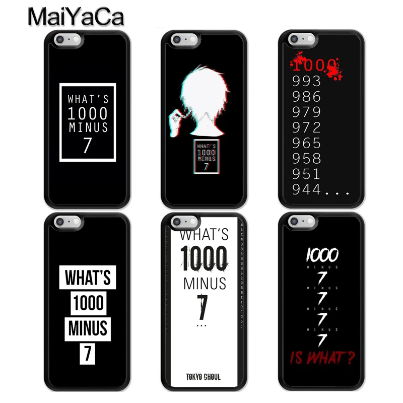 

MaiYaCa What's 1000 Minus 7 Tokyo Ghoul Quote Case For iphone 11 Pro MAX X XR XS MAX 6 6S 7 8 Plus 5 5S TPU Back Cover Fundas