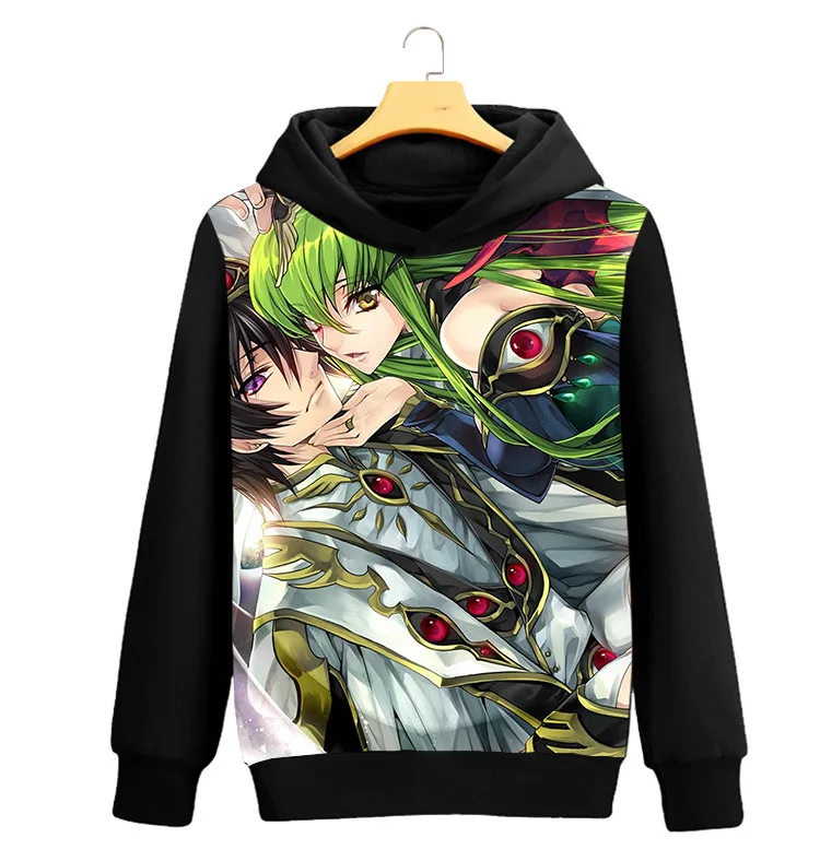 Code Geass zero Аниме капюшон для косплея Lelouch Lamperouge Толстовка Для мужчин осень с принтом, топы с капюшоном, Повседневное теплый свитер