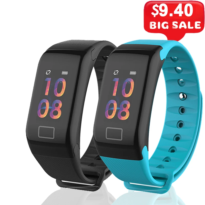 

F1 Plus Smart Bracelet Color Screen Smartband IP67 Waterproof Wristband Sports Fitness Tracker Heart Rate Monitor Sleep Tracker.