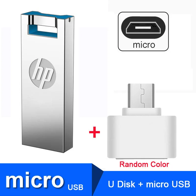 Hp USB Flash 64 ГБ 32 ГБ 16 ГБ металлический Pendrive DIY пользовательский Коловрат Pi Дракон логотип Memory Stick DJ Тип c otg адаптер U диск - Цвет: v295w Plus OTG