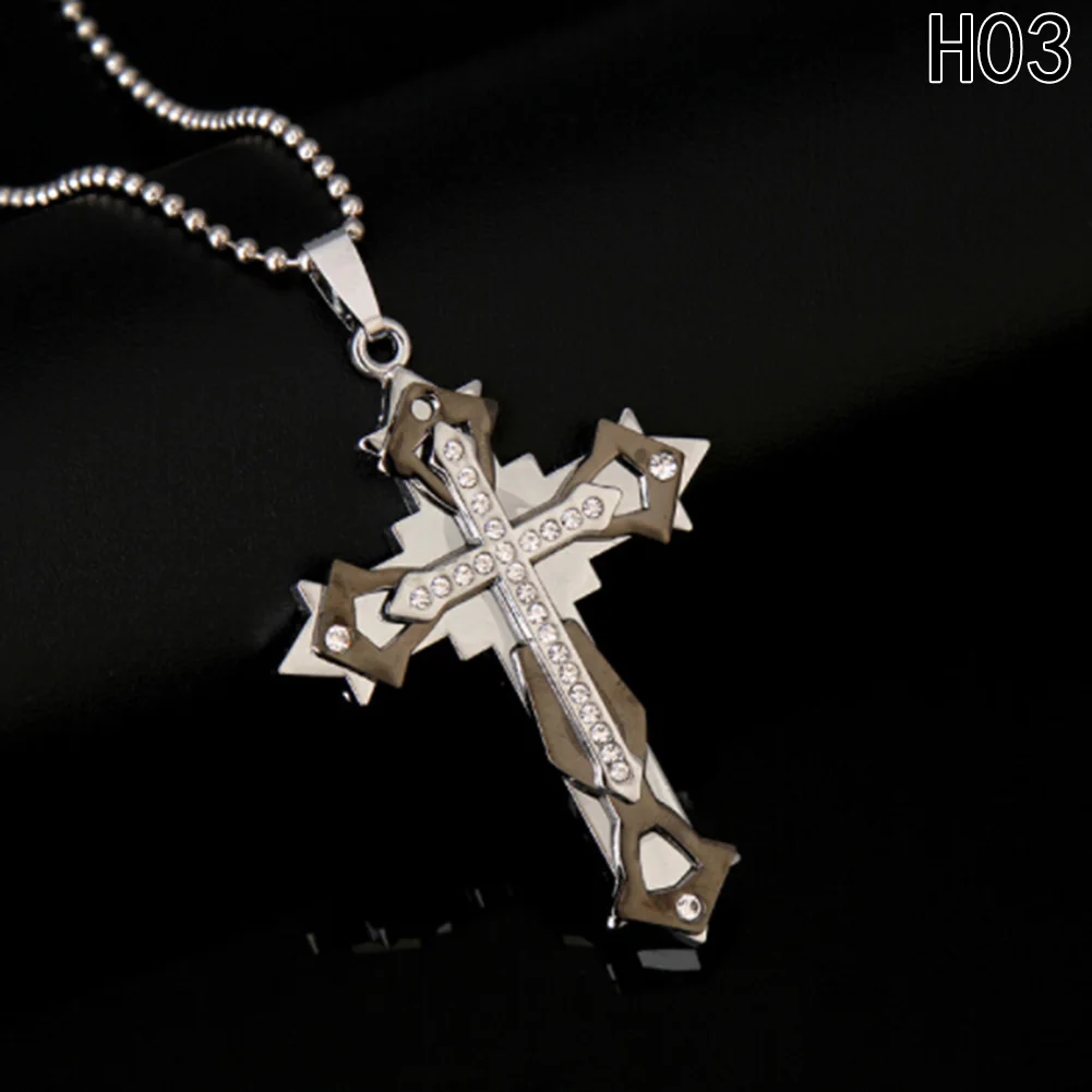 Лидер продаж мужское ожерелье из нержавеющей стали 316l черного цвета|men necklace|crystal