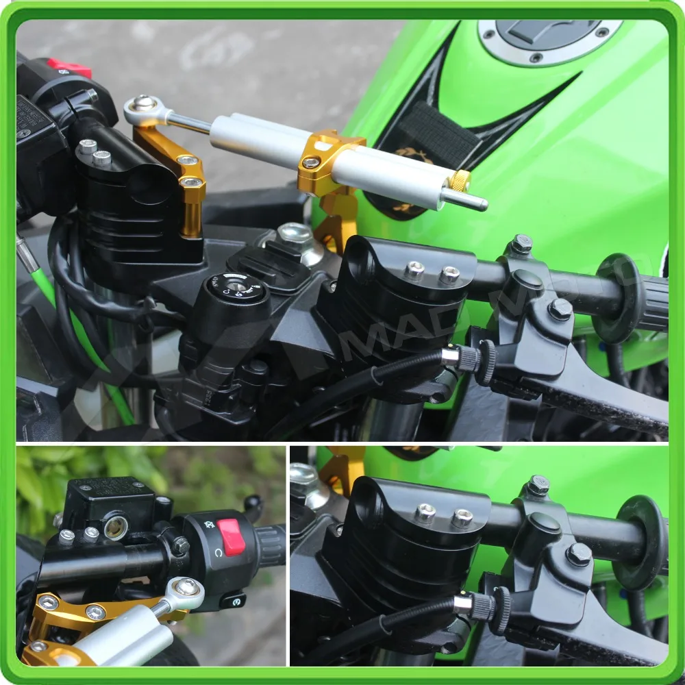 CNC клип на ons с рулем ручка бар для KAWASAKI EX250/Ninja 250R 2008 2009 2010 2011 2012 черный цвет стиль A