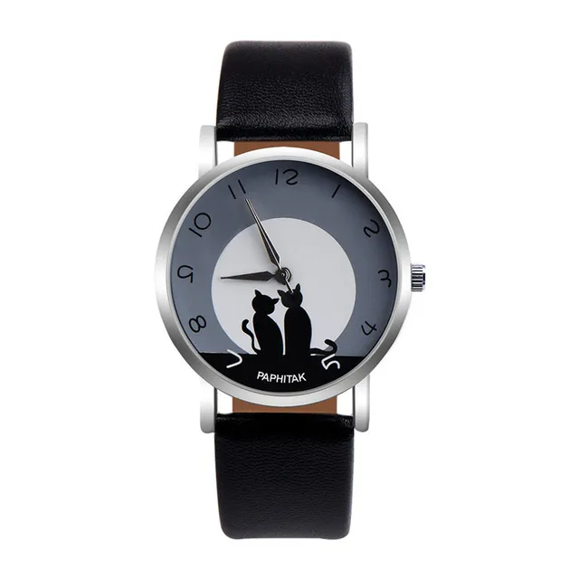 Cute Cat Printed Women Watches Faux Leather Analog Quartz Wrist Watch Clock Ladi Cute Cat Printed Women Watches Faux Leather Analog Quartz Wrist Watch Clock Ladi