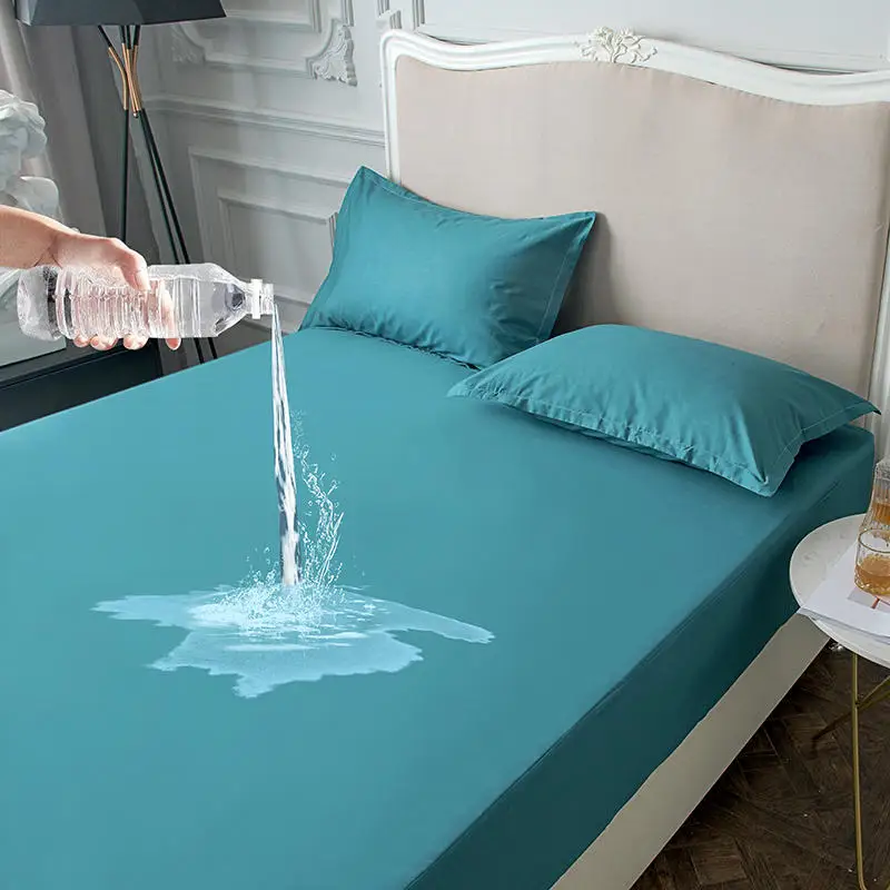 Хлопок водонепроницаемое покрытие матраса/защитный наматрасник для влага в кровати и постельное дышащий простыни с anelasticband32 - Цвет: 040