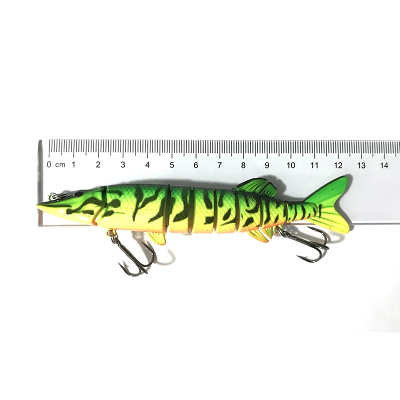 Musky Northern pike jointed fishing lure lifelike swimbait 8 inch minnow 5 pack