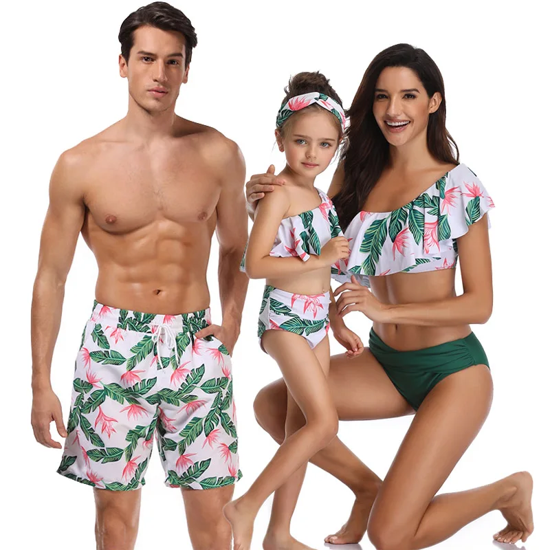 mother and son matching swimwear