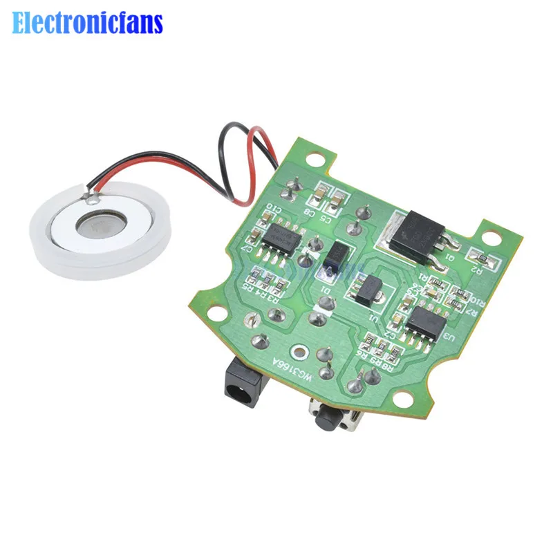 

20mm 113KHz Ultrasonic Humidifier Mist Maker USB Ceramic Atomizer Transducer Humidified Plate Accessories + PCB Module D20mm