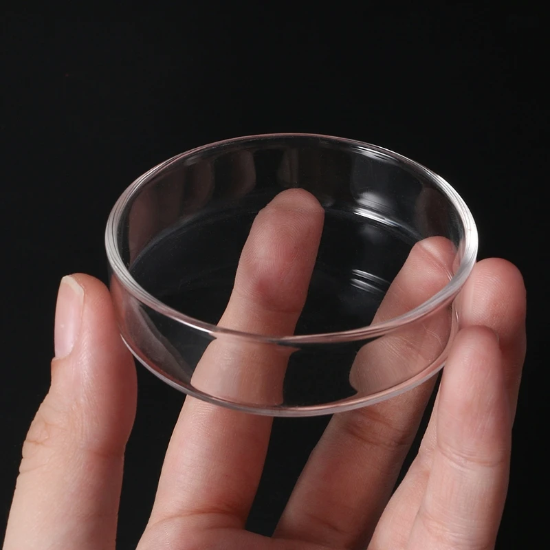 

Clear Glass Shrimp Food Round Dishes Small Fish Feeding Bowl Ornamental Supplies