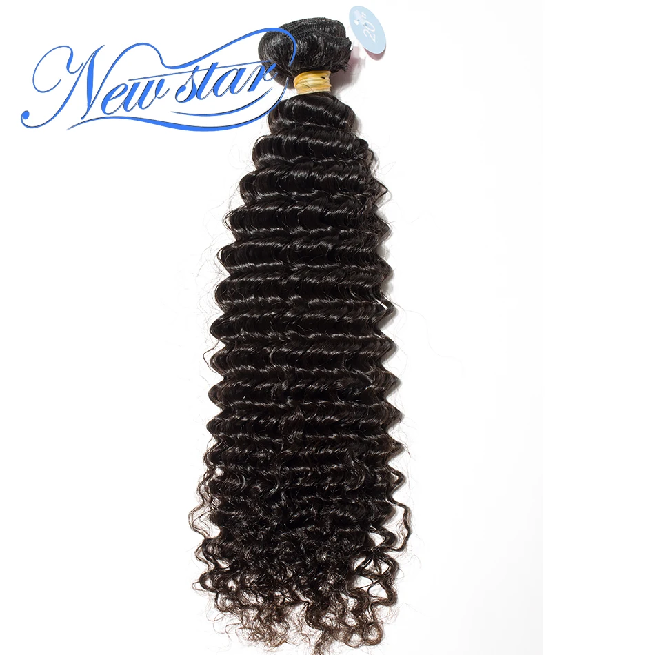 

New Star Hair Afro Brazilian Deep Curly Virgin Human Hair Wave 1/3/4 Bundles Natural Black Color 100% Unprocessed Hair Weaving