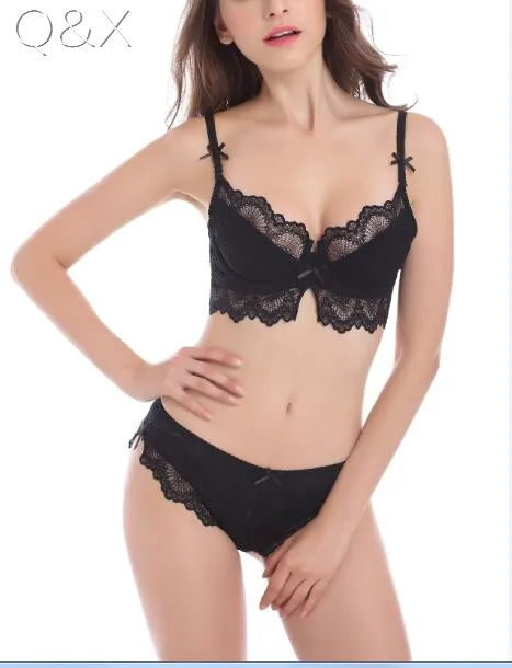 

BS20 Women's Sexy Bra Set Ultra-thin Red Lace Bra Brief Sets Plus Size Brassiere Winter Lingerie Embroidery Ladies Intimates Bra