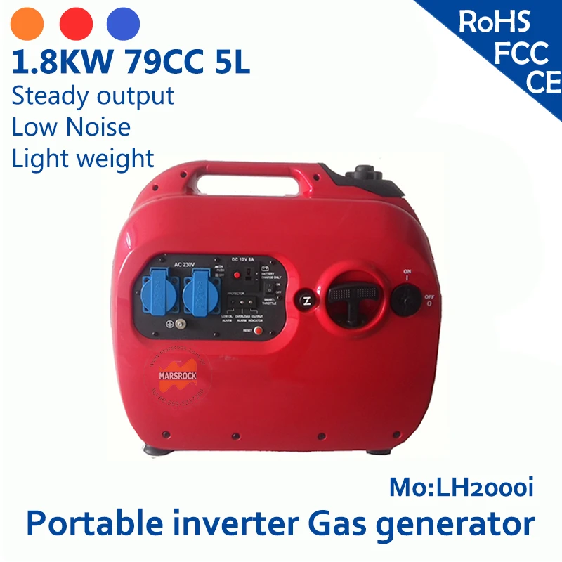 Портативный Газовый генератор 2 кВт 79cc 5L 120 в/230 В высокая мощность низкий уровень