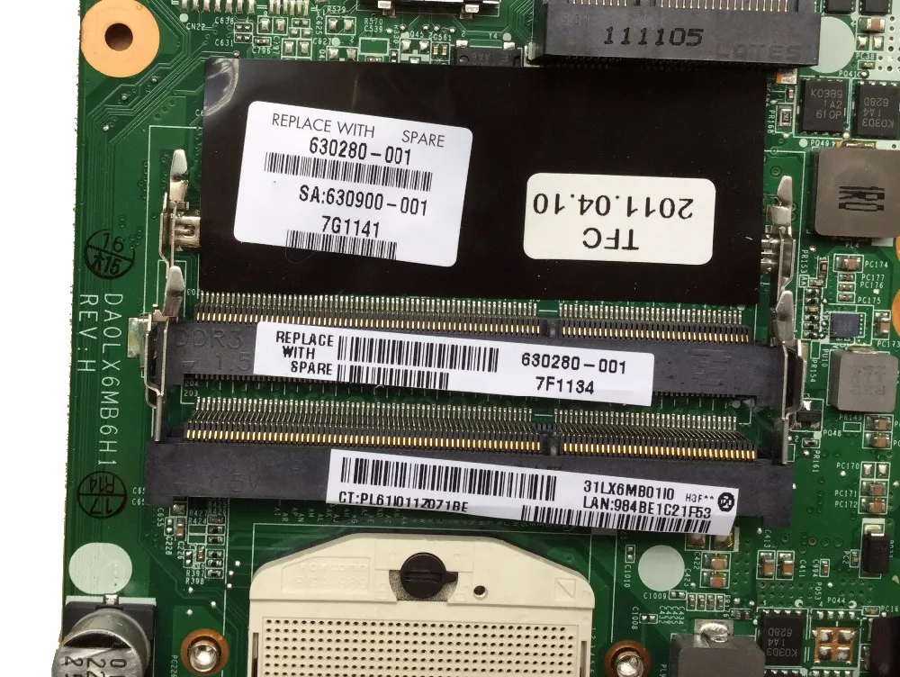 615280-001 DA0LX6MB6G1 DA0LX6MB6H1 Материнская плата для hp Pavilion DV6 DV6-3000 материнская плата, протестированная рабочая