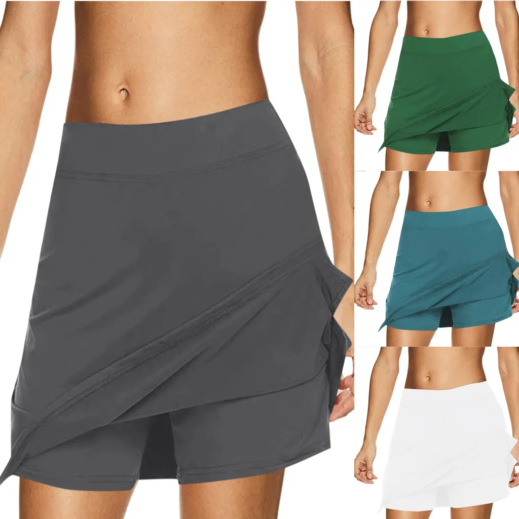 

Modis Minifalda Mini Etek Skirt Sexy 2019 Women's Active Skorts Performance Skirt Running Workout Sports мини юбки Wholesale Z4