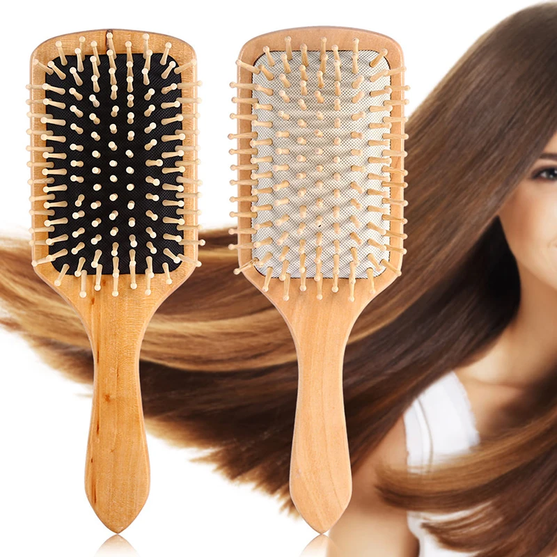 

Anti-Static Health Care Natural Wooden Comb Hair Care Spa Antistatic Scalp Paddle Promote Blood Circulation Hairbrush Massage