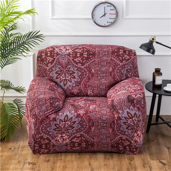 Геометрический цветочный принт спандекс стрейч диван защитные чехлы Эластичный все включено диване чехол для внутренний Декор - Цвет: 5