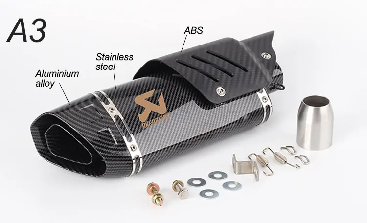 Akrapovic 51 мм мото rcycle выхлопная R6 ZX6R Z900 GSXR750 900cc 750cc escape de moto - Цвет: A3