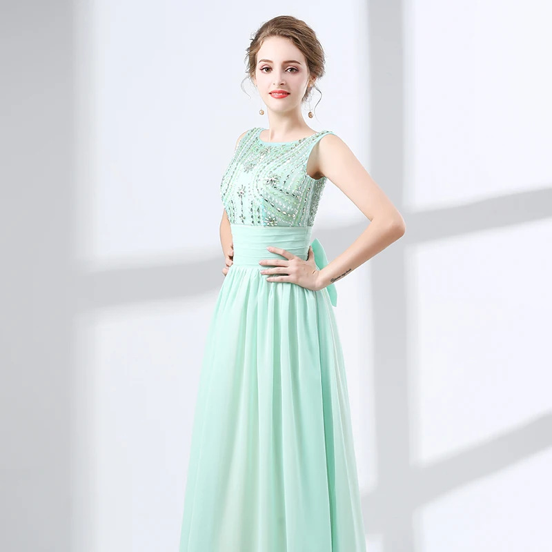 Женское шифоновое платье с бусинами Forevergracedress вечерние платья мятно зеленого