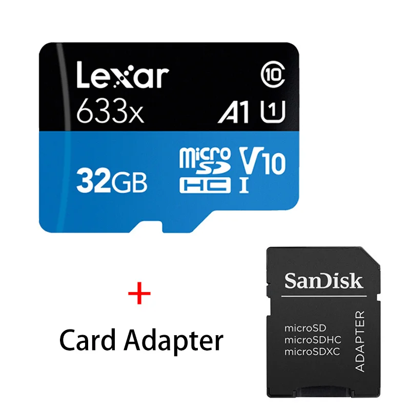 Lexar 633X Micro SD 128 ГБ 32 ГБ 64 Гб 256 ГБ 512 Гб 16 Гб Micro SD карта SD/TF флэш-карта памяти 32 64 128 Гб microSD для телефона - Емкость: TF633X-032G-KT2