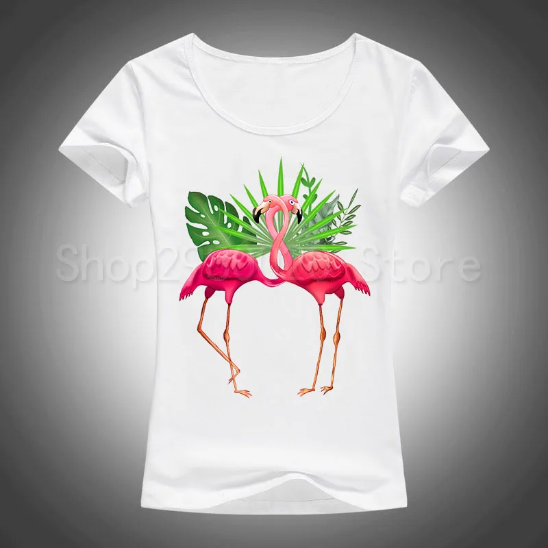 

2019 New summer hipster women T Shirt Anatomy of a Flamingo printed T-Shirt cute girl Tops fashion ladies casual Tee