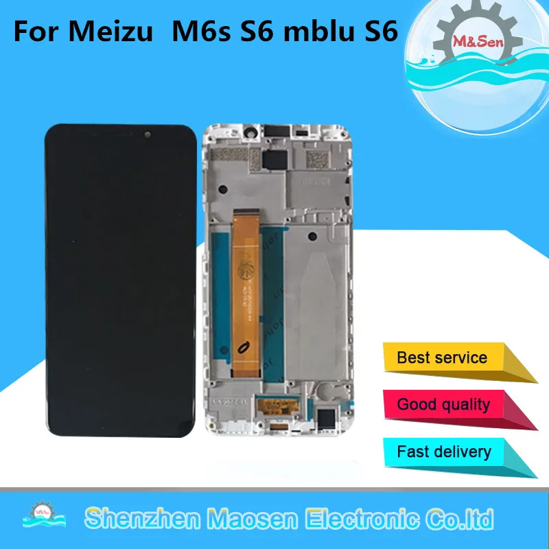 

Original M&Sen For 5.7" Meizu M6S Meilan S6 Mblu S6 M712H M712Q LCD Screen Display+Touch Panel Digitizer Frame For M6s Mblu S6