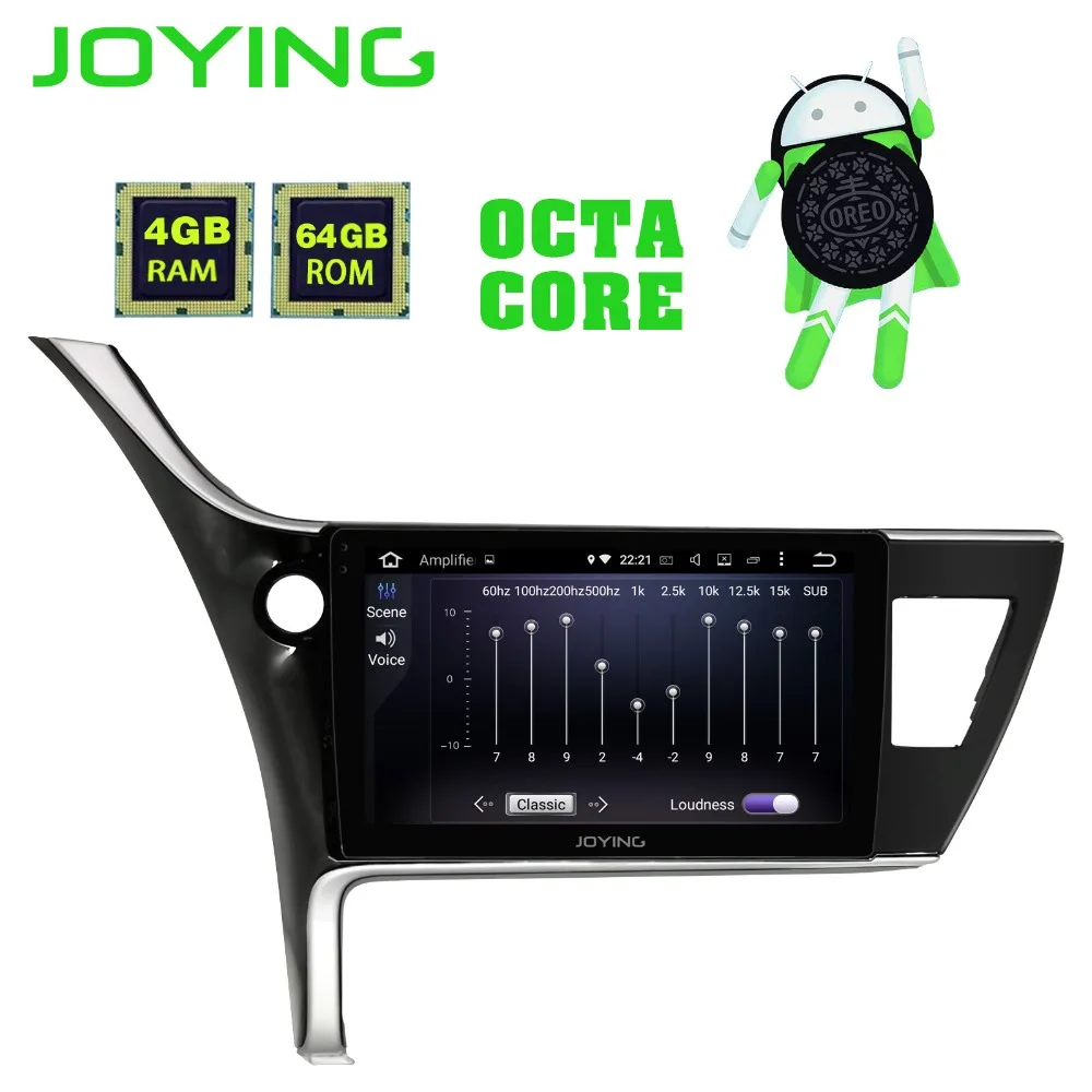 

JOYING New Android 8.1 10.1 inch IPS Screen GPS Navigator Multimedia Player Radio Stereo Head Unit for Toyota Corolla 2017 2018