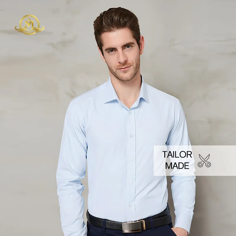 Wrwcm хлопок для мужчин рубашка индивидуальный заказ одноцветное цвет с длинным рукавом Стенд воротник джентльмен индивидуальный заказ