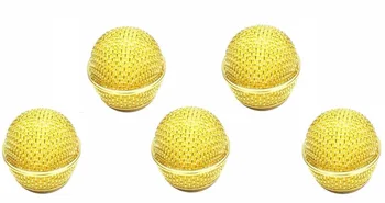 

NEW 5 PCS Gold Plated Ball Head Mesh Microphone Grille for Shure SM58 Microphone