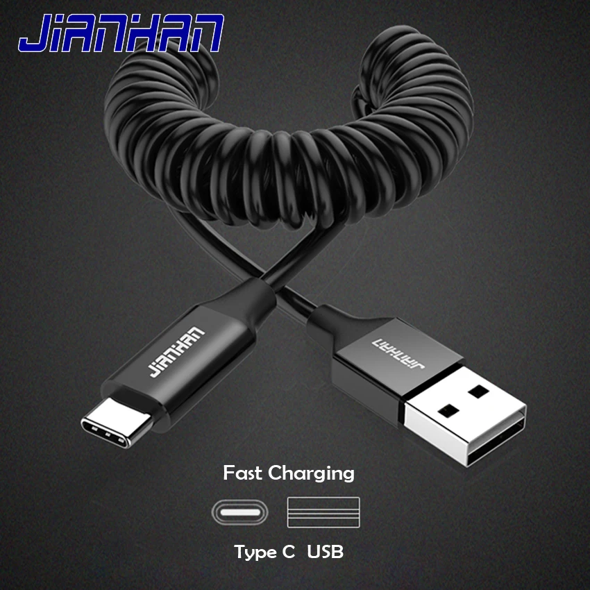 الربيع Usb-C 3.0 نوع C كابل سريع شحن كابل بيانات لسامسونج S8 نوكيا N1 Chromebook بكسل 2 هواوي p9 Xiaomi C4 Gionee M5