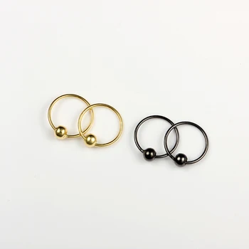 

925 Sterling silver 3.0mm ball nose ring nose piercing gold nose hoop rings