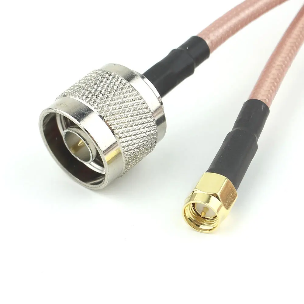 

20M SMA Male Plug to N Male Plug Coaxial RF Cable Assembly Double Shielded Cable Low Loss High Temperature