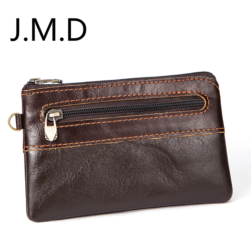 

Genuine Leather Wallet Men Coin Purse Zipper Short Wallets Male Purse Photo Card Holder Small Men's Leather Mini Wallets