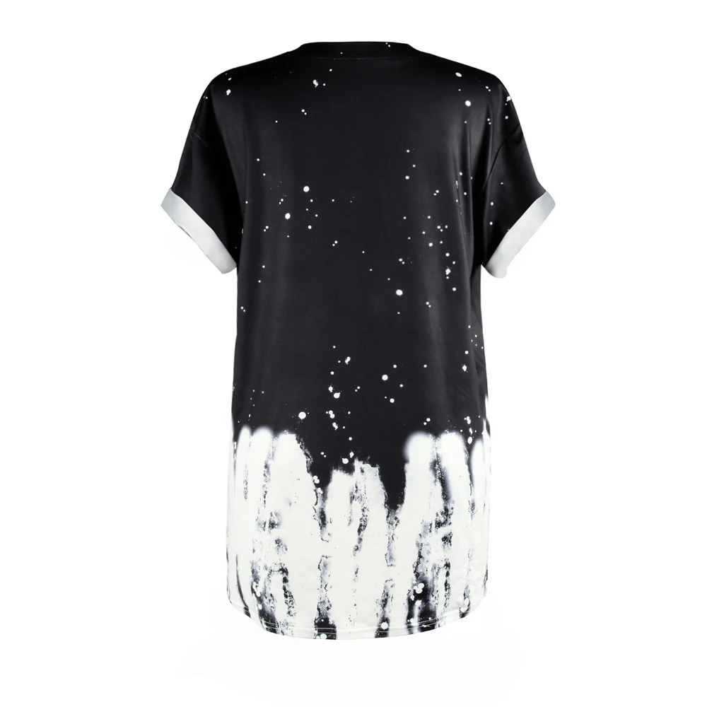 Nuevas mujeres más tamaño largo longitud Camisetas 3d impresión boca diseño o-cuello Punk t-shirt mujeres Harajuku Camisetas Tops Nuevas mujeres más tamaño largo longitud Camisetas 3d impresión boca diseño o-cuello Punk t-shirt mujeres Harajuku Camisetas Tops