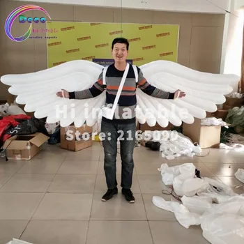 

3m wide inflatable angle wing costume with LED lights