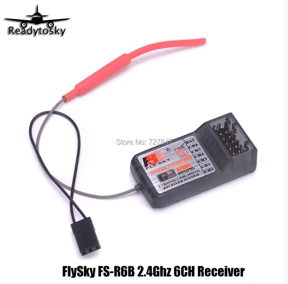 

FlySky FS-R6B 2.4Ghz 6CH RC AFHDS FS R6B Receiver for Flysky i6 i10 T6 CT6B FlySky TH9x Transmitter Remote Control