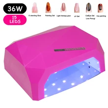 36 Вт УФ-сушка для ногтей Светодиодная лампа одна ногти на руках для лака гель целебный свет с более низким таймером ЖК-подсветка витрины для ногтей Сушилка инструмент