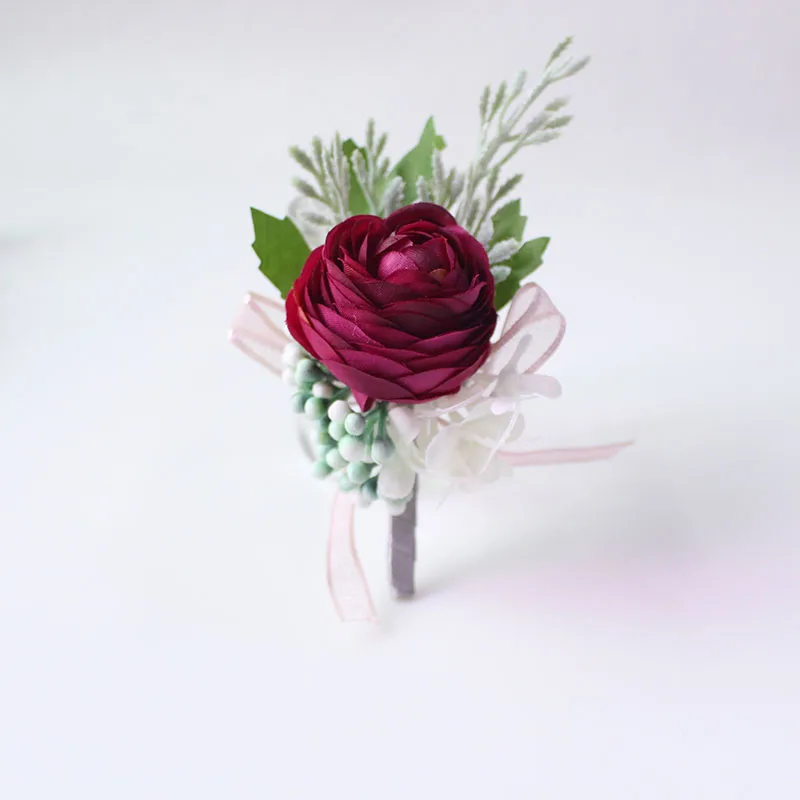 wedding boutonniere Wrist Corsage Bracelet  (26)