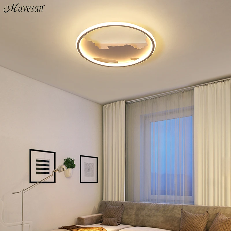 

Round Modern led Ceiling Lights led Lamps For Livingroom Bedroom Studyroom Home Deco110V/220V White/Black Ceiling Lamp