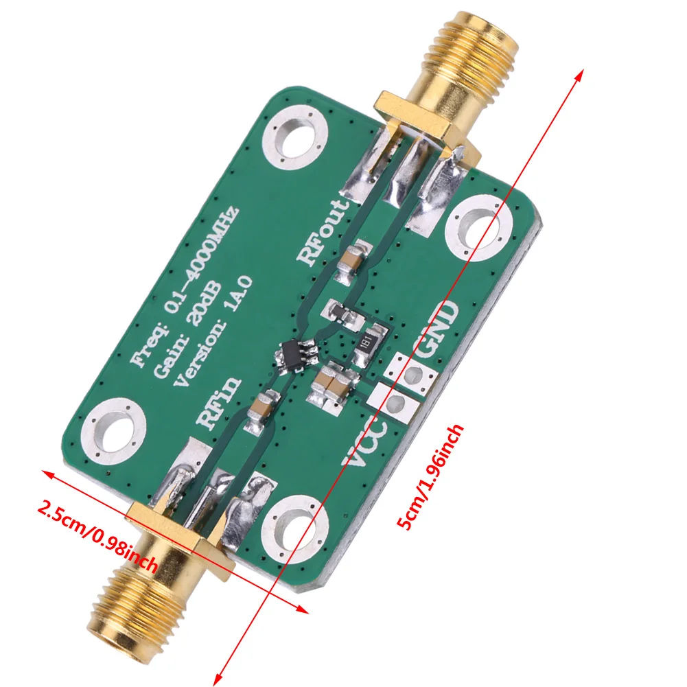 РЧ усилитель плата микроволновый РЧ усилитель частотомер 0,1-4000 МГц широкополосный микроволновый РЧ усилитель модуль 20дБ