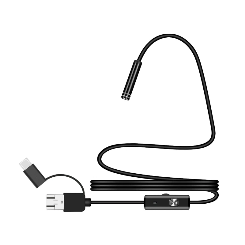Bakeey камера мягкий кабель для Android PC Универсальный 3 в 1 8 мм 6Led Тип C микро USB эндоскоп осмотр для huawei для телефонов