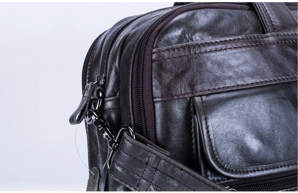 JOYIR роскошные пояса из натуральной кожи для мужчин мужские портфели повседневное бизнес сумки портативный большой ёмкость плеча сумка 15"