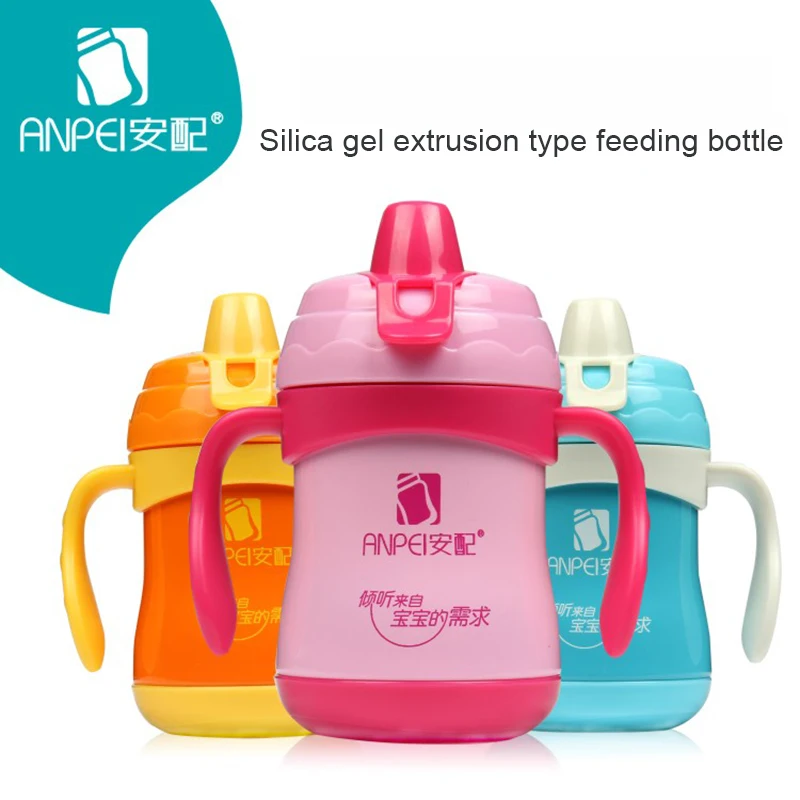 Baby Straw Cup Baby Bottles Thermocup With Handles Water Kettle Kids