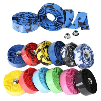 

2Pcs Cycling Sports MTB Mountain Road Bike Cork Handlebar Tape + 2pcs Bar plug Bicycle Handle Bar Tape Bicycle Accessories Parts
